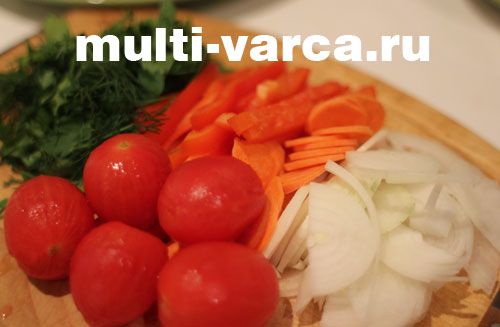 Поріжемо м'ясо та овочі