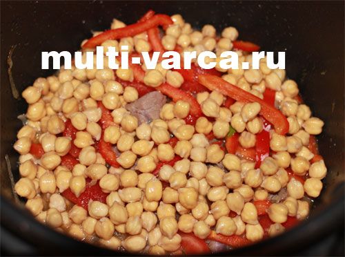 Готуємо нут із яловичиною в режимі високий тиск